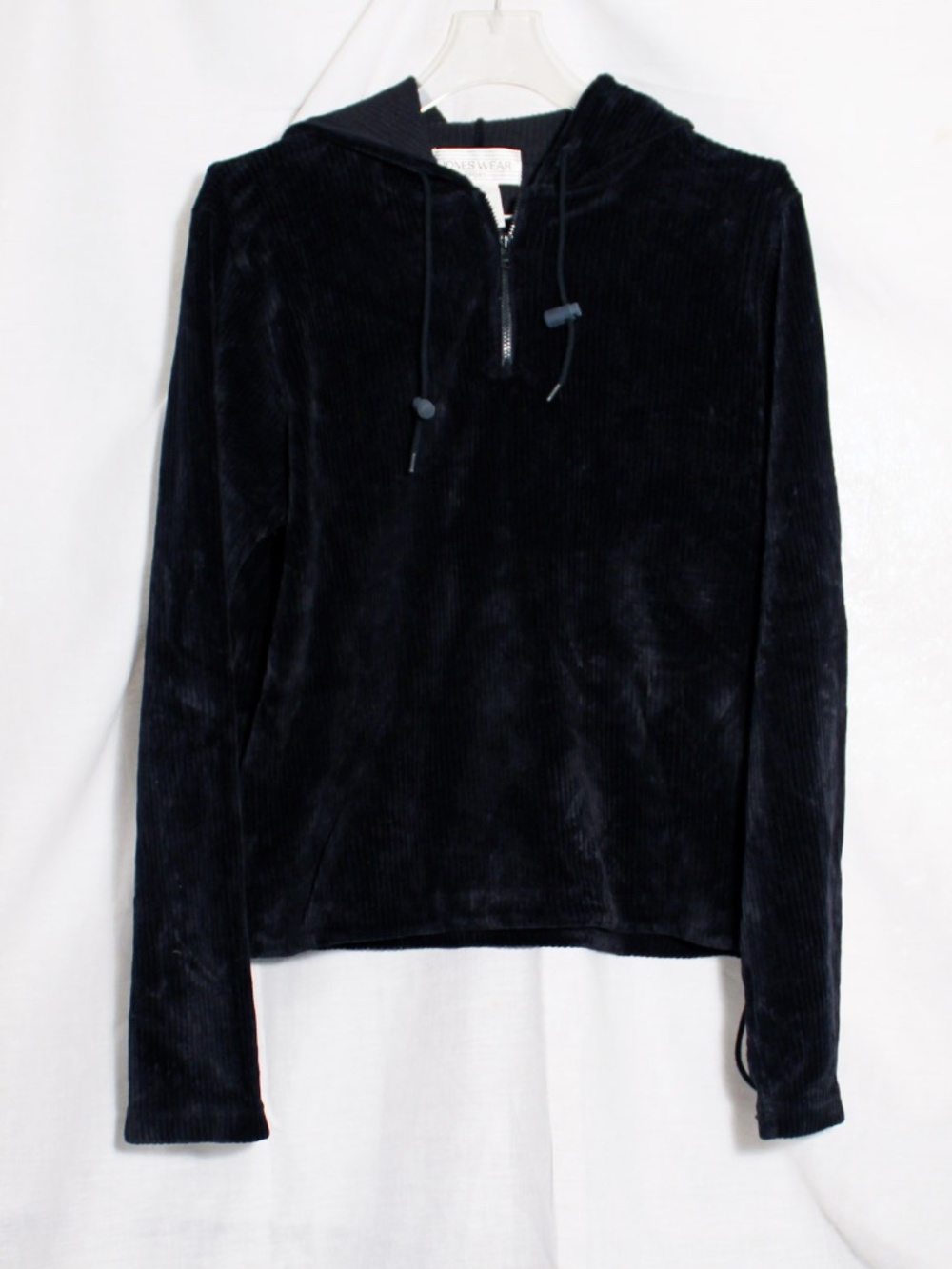 VTG- Jones Wear Corduroy quarter-zip pullover hoodie